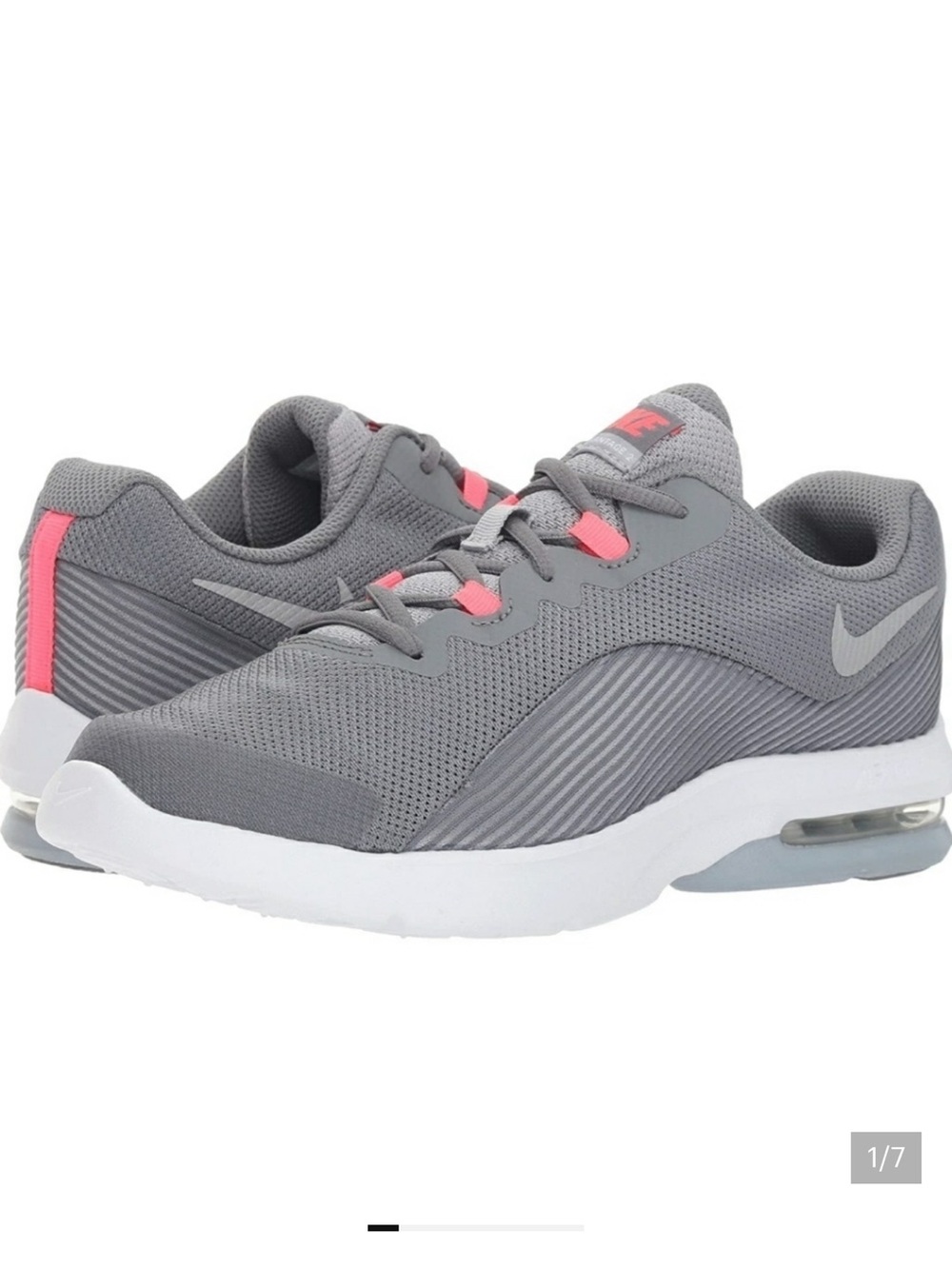 Nike Air Max Advantage 2 grey and white sneakers girls Sz 3.5Y